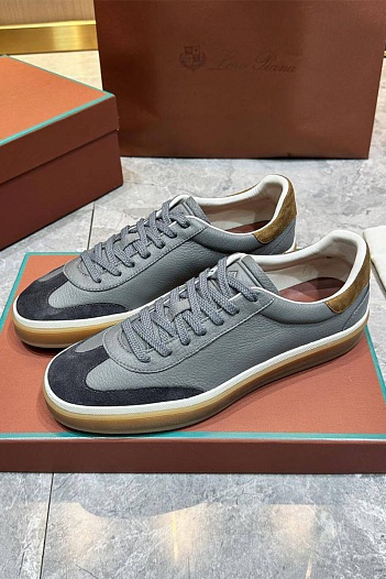 Мужские кожаные кроссовки Loro Piana Tennis Walk   