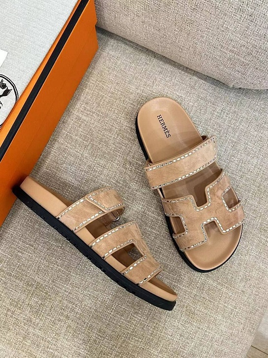 Женские сандалии Hermes Premium - Beige