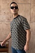 Мужская оверсайз футболка Burberry monogram-pattern - Brown