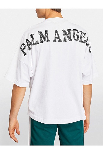 Оверсайз футболка Palm Angels "Sunset Palms" - White   