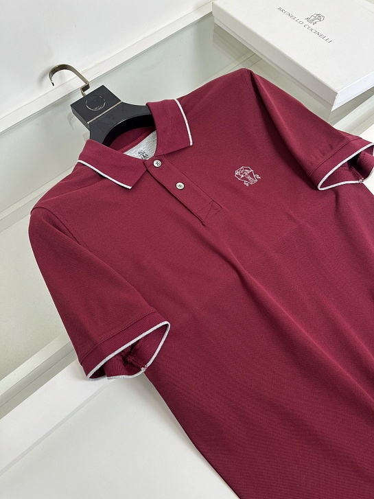 Мужское красное поло Brunello Cucinelli premium