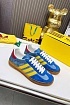 Женские кроссовки Gucci x Adidas Gazelle Collaboration - Blue