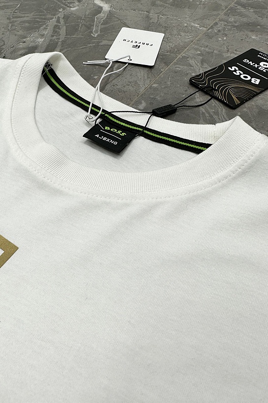 Мужская белая футболка Hugo Boss x AJBXNG