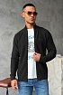 Чёрная кофта на молнии Hugo Boss logo-embroidered