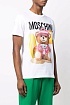 Мужская белая футболка Moschino Teddy Bear print