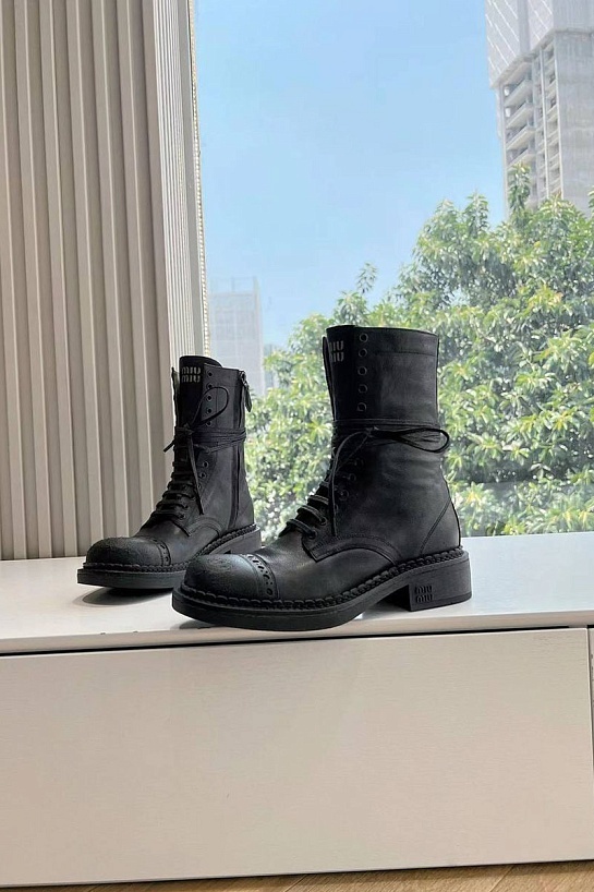 Женские ботинки MIU MIU Premium - Black