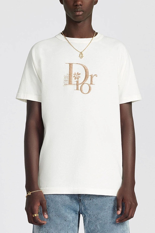 Футболка белого цвета Dior by ERL