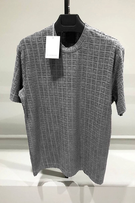 Футболка серого цвета Givenchy 4G Terry