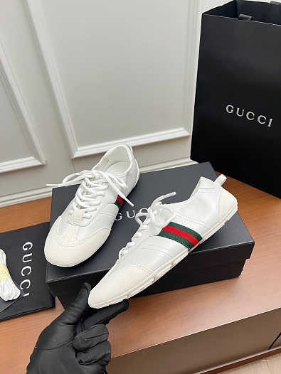 Женские комбинированные кроссовки Gucci Flex premium   