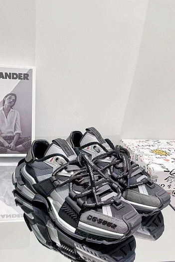 Комбинированные кроссовки Dolce & Gabbana Space - Grey   