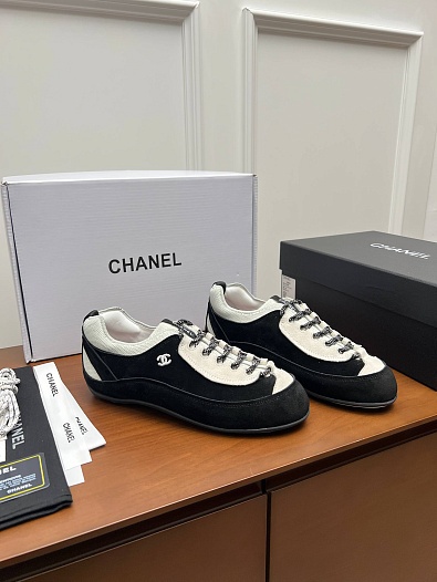 Женские замшевые кроссовки Chanel premium   