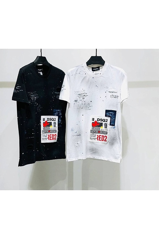 Белая футболка Dsquared2 с нашивкой-логотипом