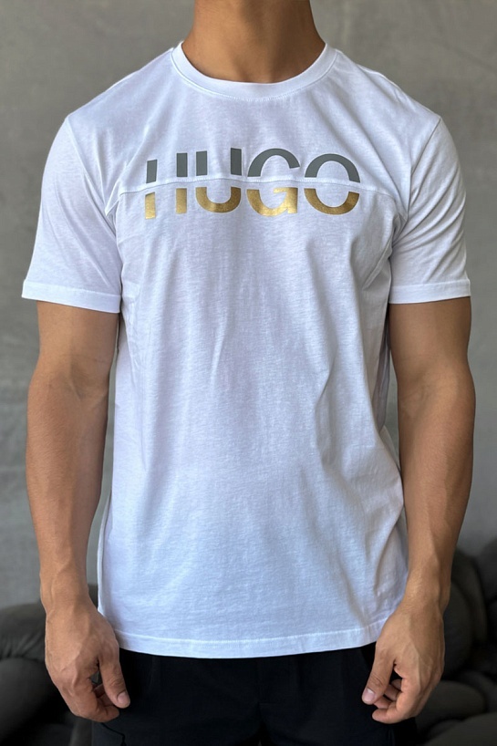 Мужская белая футболка Hugo Boss