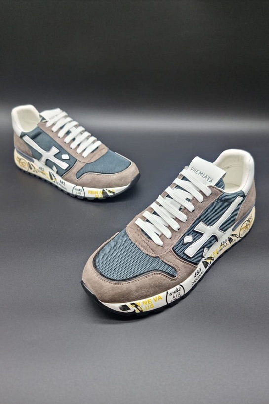 Замшевые кроссовки Premiata Mick - Beige / Grey