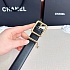 Кожаный ремень Chanel чёрного цвета