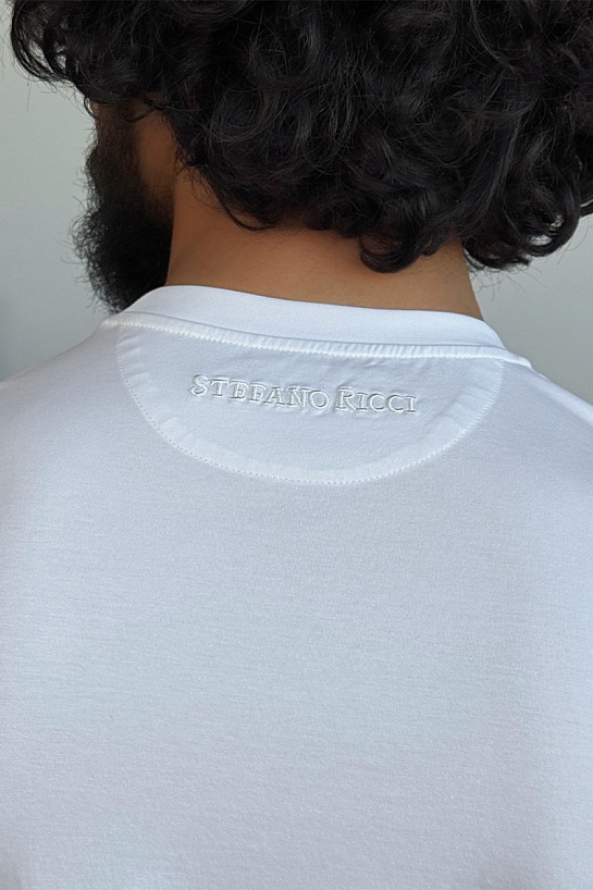 Белая футболка Stefano Ricci Premium 