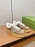 Женские кожаные кроссовки с мехом Gucci GG Premium
