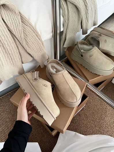 Замшевые женские слиперы с мехом UGG Lanah   