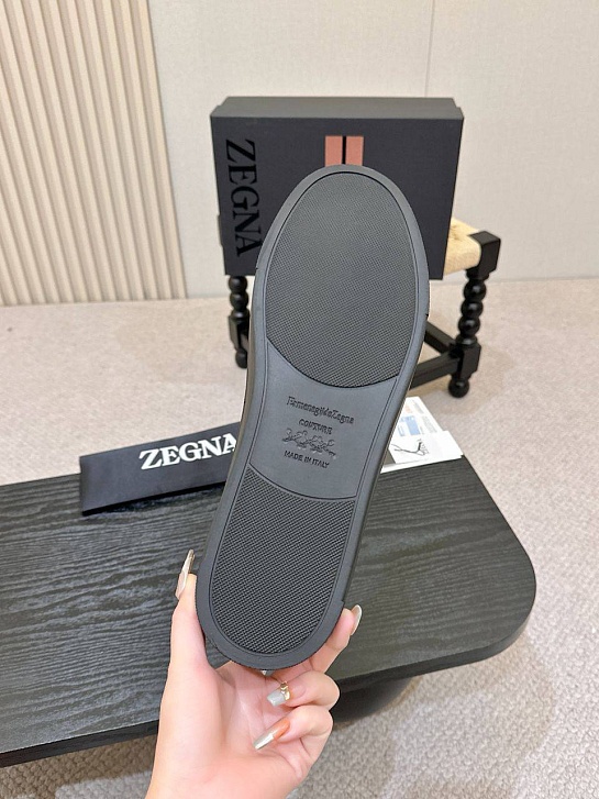 Мужские кроссовки Ermenegildo Zegna Triple Stitch - Black