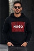 Чёрное мужское худи Hugo Boss Dreeman logo-print
