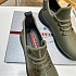 Мужские кожаные кроссовки Prada lace-up - Khaki