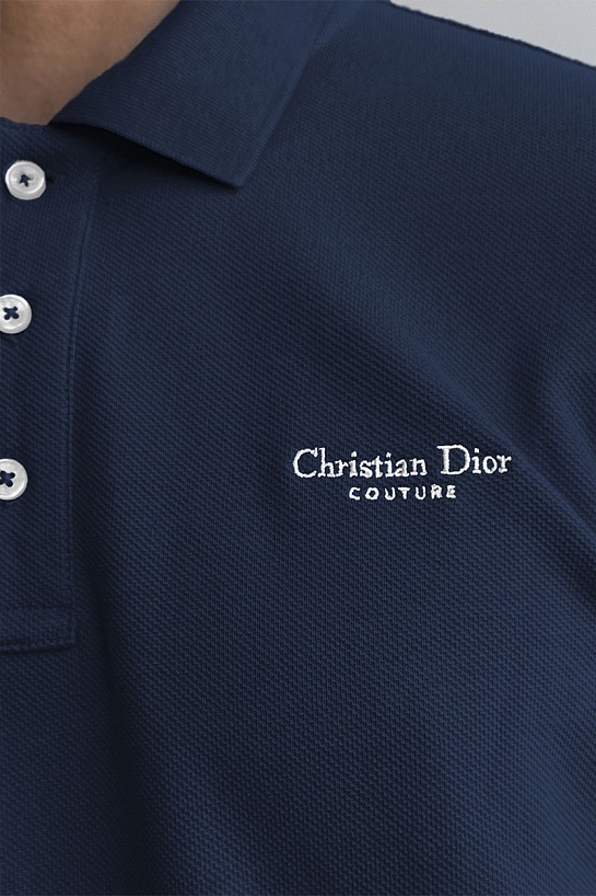 Мужское тёмно-синее поло Christian Dior