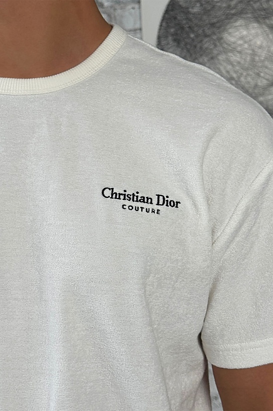 Мужская белая футболка Christian Dior Couture