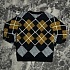 Чёрный свитер Louis Vuitton Premium Damier Argyle jacquard