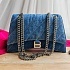 Кожаная сумка Balenciaga Hourglass Denim S 26x15 см