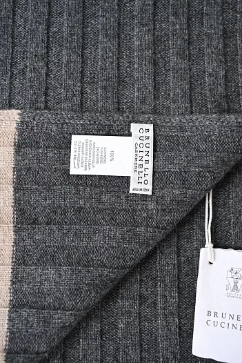 Кашемировый шарф Вrunеllо Сuсinеlli premium - Dark Grey   