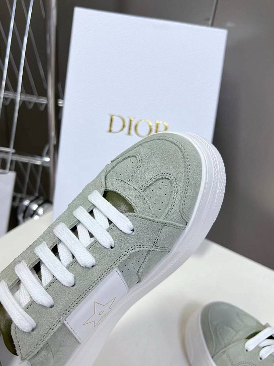 Женские комбинированные кроссовки  Dior Stars - Green