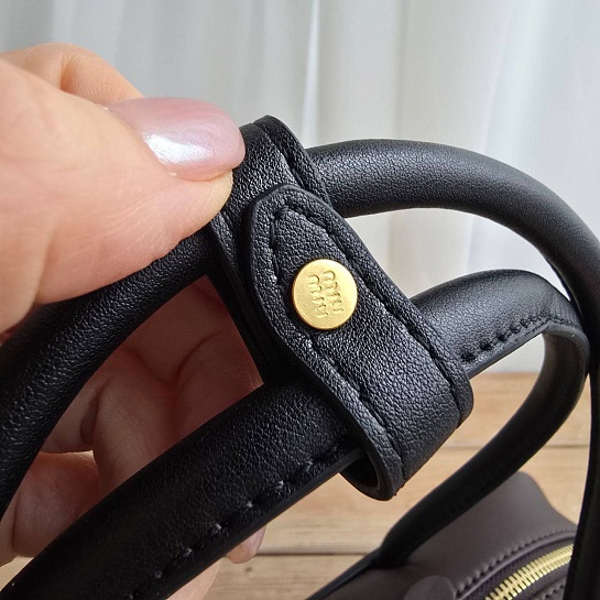 Кожаная сумка тоут MIU MIU Beau 36x21 см - Brown