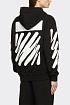 Чёрная оверсайз кофта Off-White Wave diag print