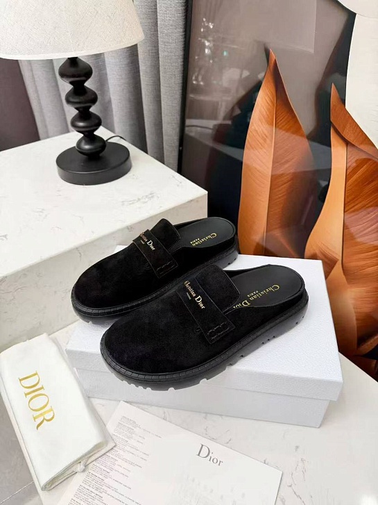 Женские замшевые мюли Dior Boy