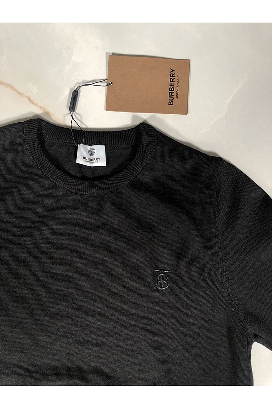 Мужской джемпер Burberry TB logo-embroidered - Black