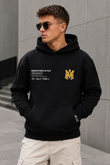 Худи чёрного цвета Amiri Military Specs Stencil   