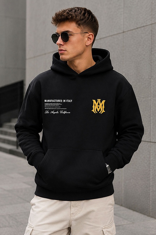 Худи чёрного цвета Amiri Military Specs Stencil