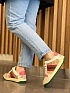 Женские кожаные кроссовки Gucci GG Screener - Beige / Pink