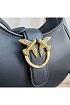 Кожаная сумка Mini Brioche Hobo 22x13.5 см - Black