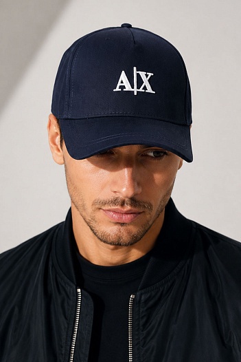 Бейсболка синего цвета Armani Exchange embroidered-logo   
