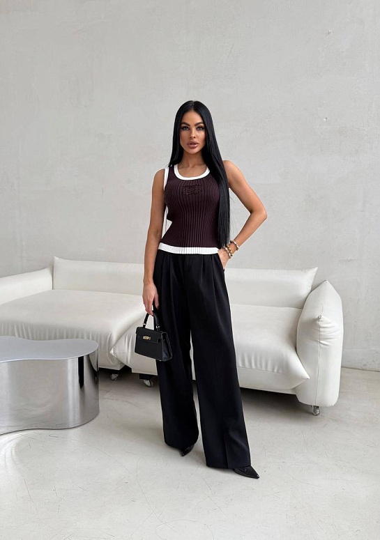 Женская майка Chanel premium - Brown