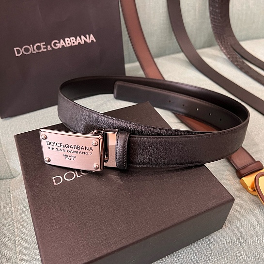 Кожаный ремень Dolce & Gabbana Premium (длина 110 см, ширина 3.5 см)