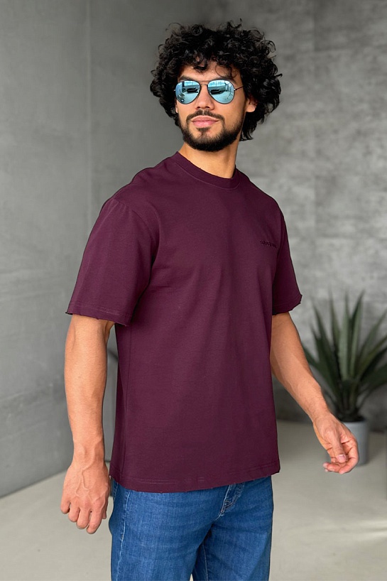 Мужская фиолетовая футболка Golden Goose