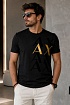 Мужская чёрная футболка Armani Exchange