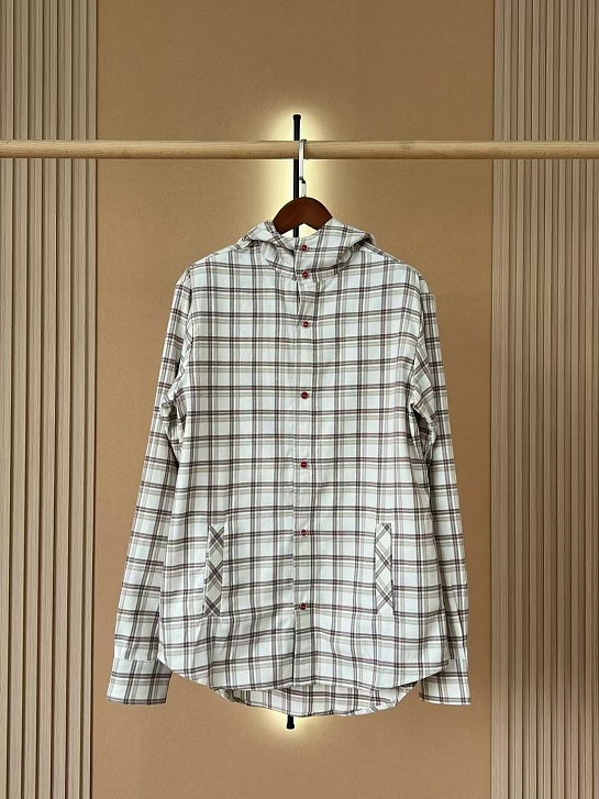 Мужская рубашка Kiton Premium - Beige Chequer