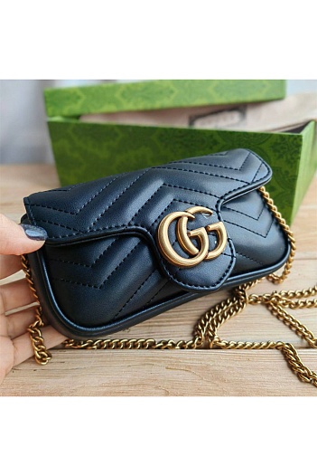 Кожаная сумка Gucci GG Marmont Small 18x10.5 см   