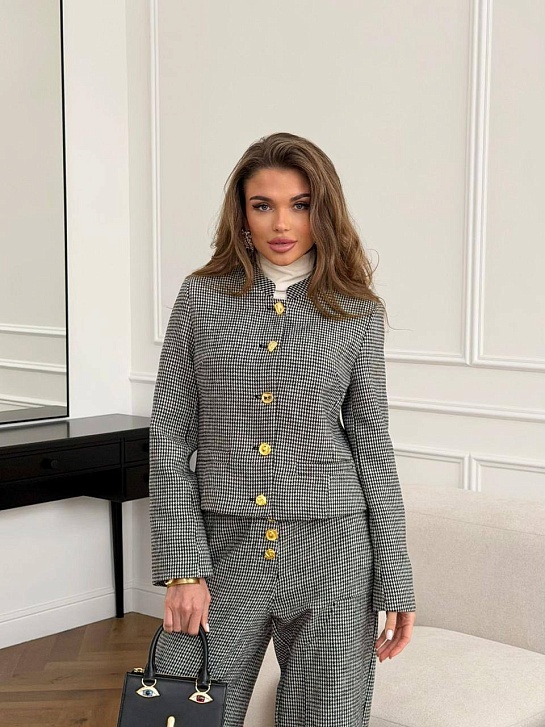 Женский классический костюм Schiaparelli premium - Grey