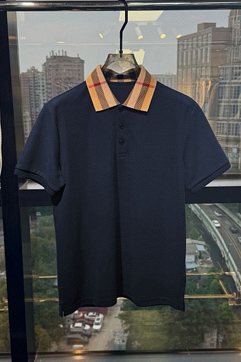 Мужское поло Burberry Premium - Navy   