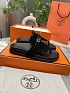 Женские кожаные шлёпанцы Hermes Empire premium