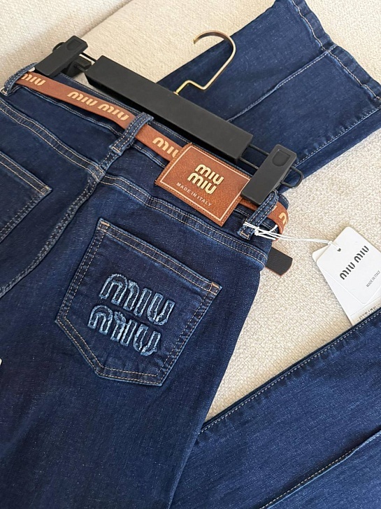 Женские джинсы клёш MIU MIU Premium - Navy